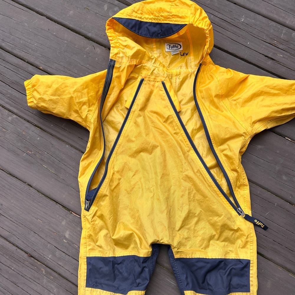 TuFFo yellow Rain Suit for Toddlers 12m
